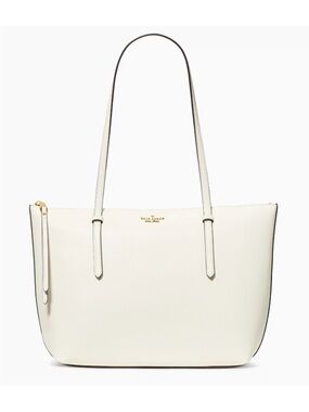 New Kate Spade All Day Large Tote Delicate Pebble Leather Meringue